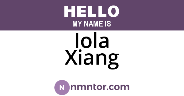 Iola Xiang