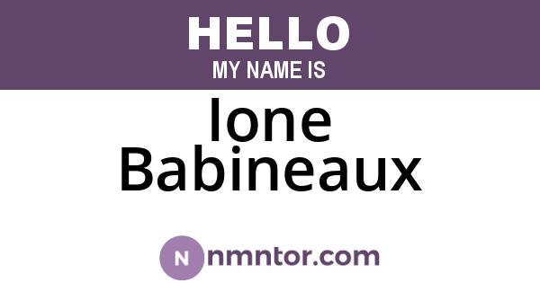 Ione Babineaux