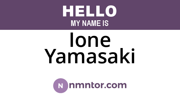 Ione Yamasaki