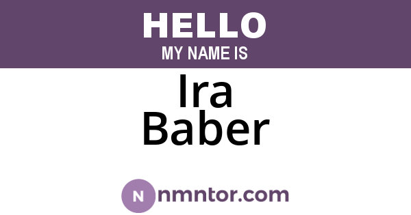 Ira Baber
