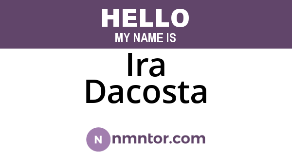 Ira Dacosta