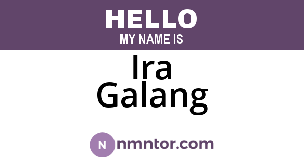 Ira Galang