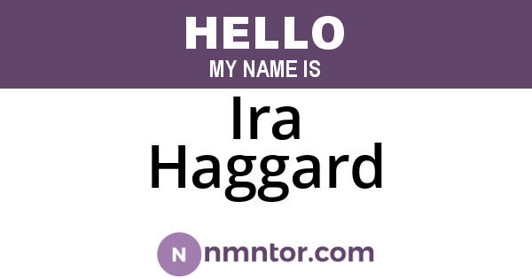 Ira Haggard