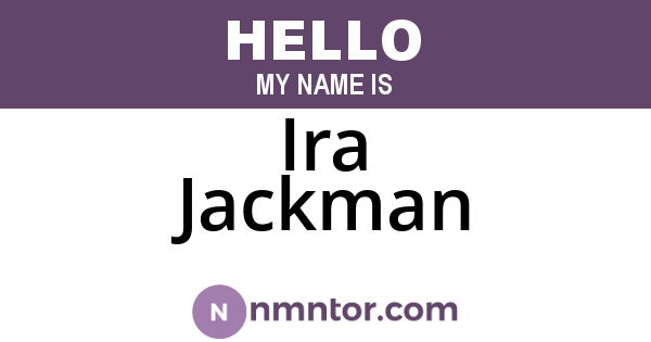 Ira Jackman