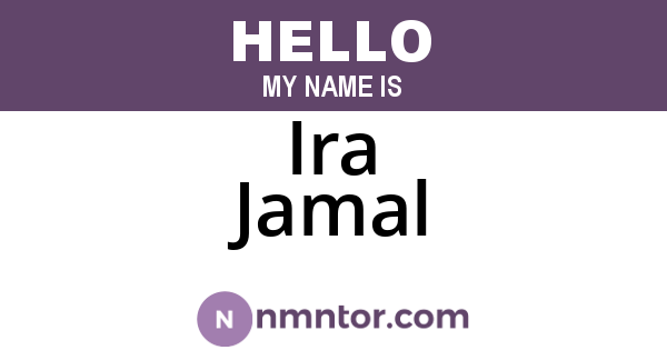 Ira Jamal