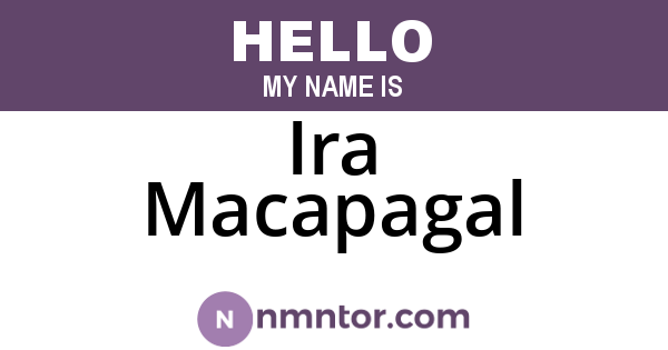 Ira Macapagal