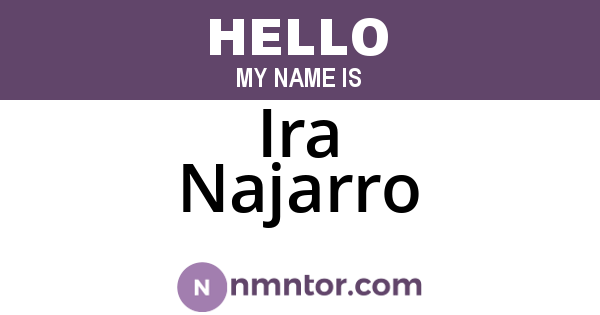 Ira Najarro