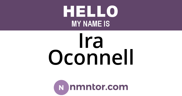 Ira Oconnell