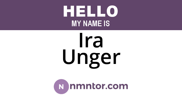 Ira Unger
