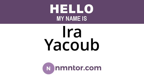 Ira Yacoub