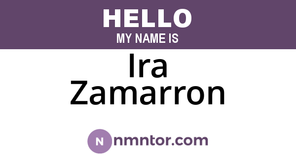 Ira Zamarron