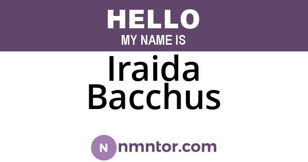 Iraida Bacchus