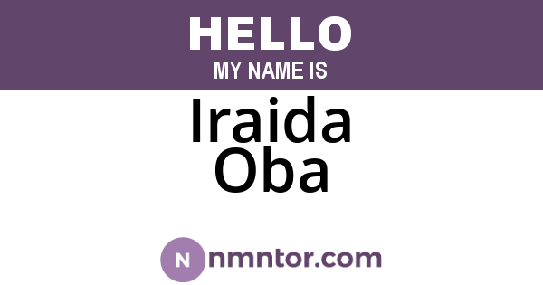 Iraida Oba