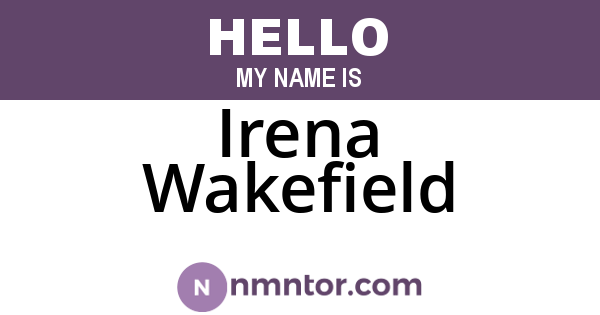 Irena Wakefield