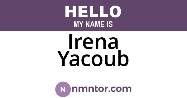 Irena Yacoub