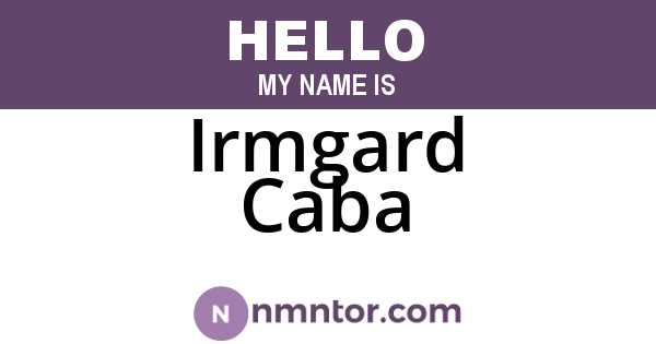 Irmgard Caba