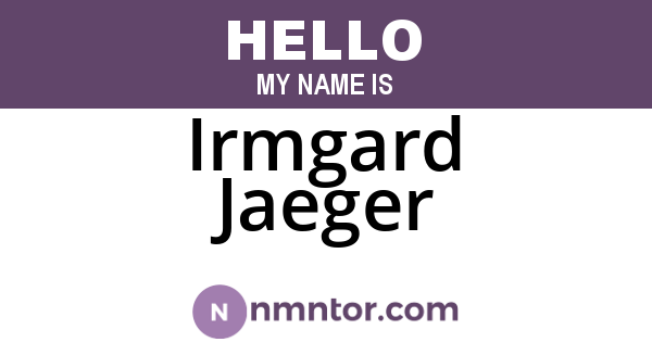 Irmgard Jaeger