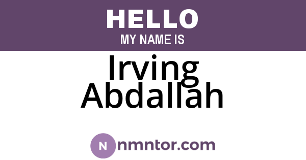 Irving Abdallah
