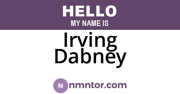 Irving Dabney