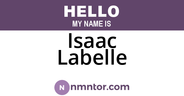 Isaac Labelle