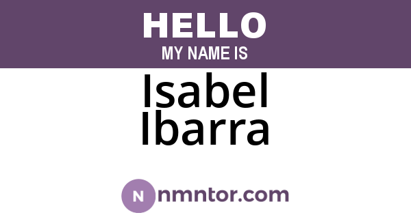 Isabel Ibarra