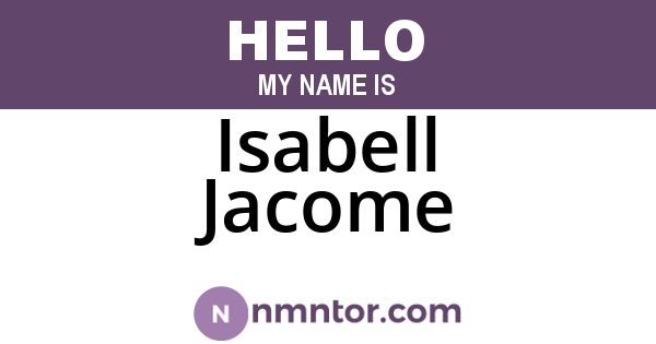 Isabell Jacome