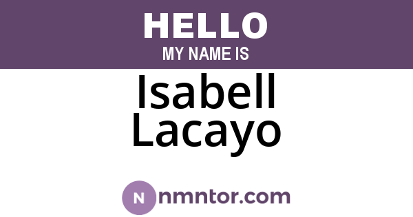 Isabell Lacayo