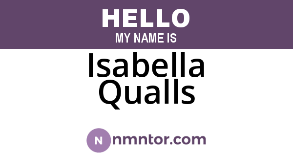 Isabella Qualls