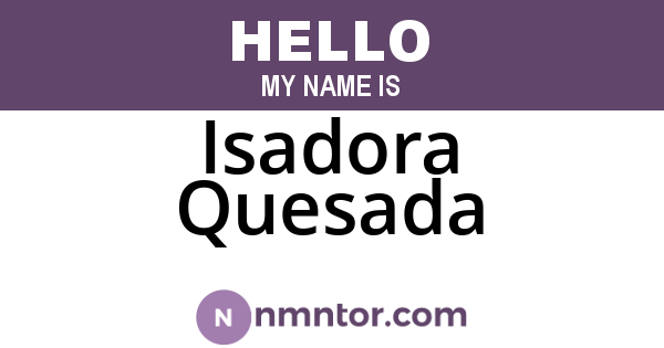Isadora Quesada
