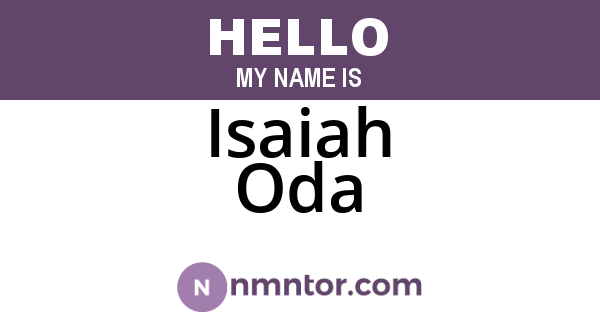 Isaiah Oda
