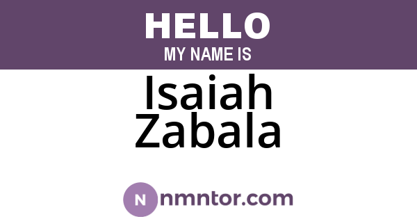 Isaiah Zabala