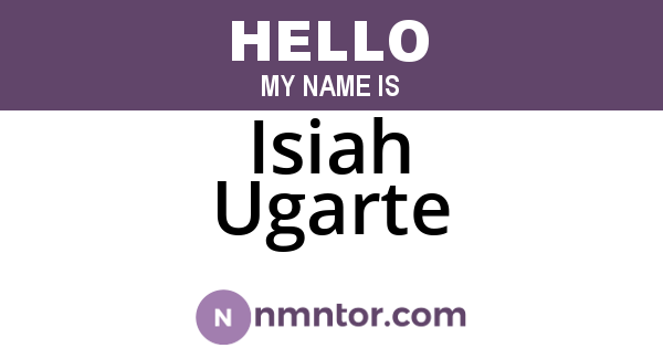 Isiah Ugarte