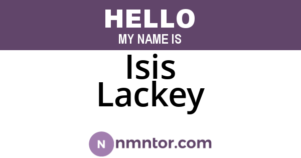 Isis Lackey