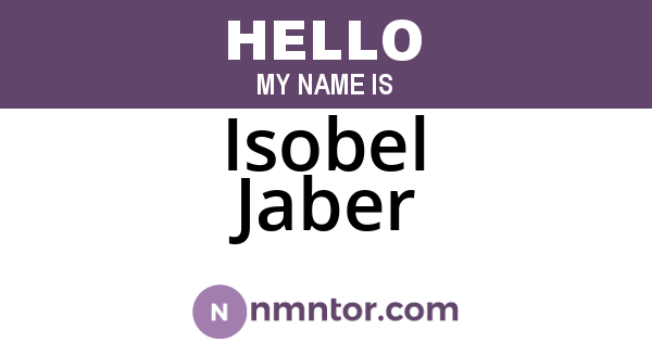 Isobel Jaber