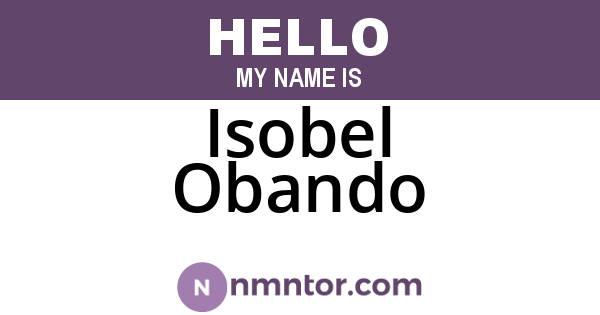 Isobel Obando