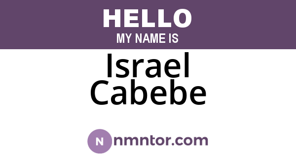 Israel Cabebe