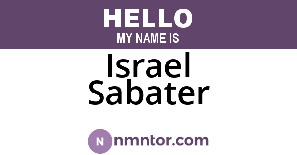 Israel Sabater
