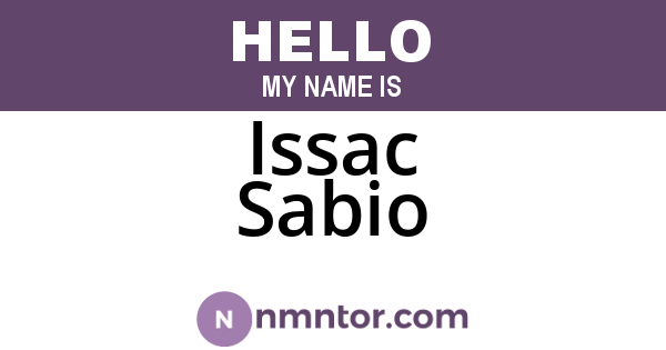 Issac Sabio