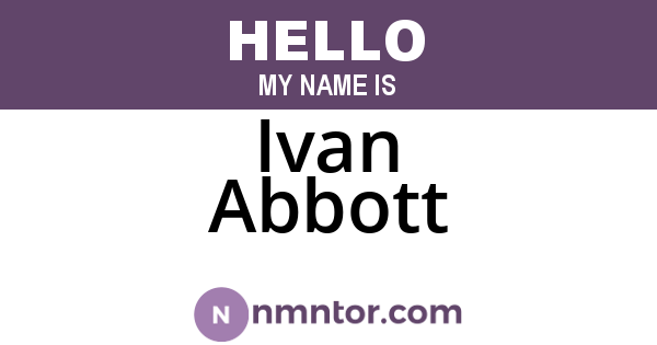 Ivan Abbott