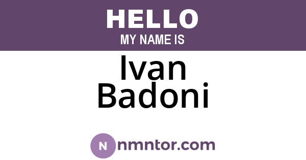 Ivan Badoni