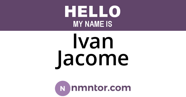 Ivan Jacome