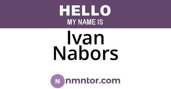 Ivan Nabors