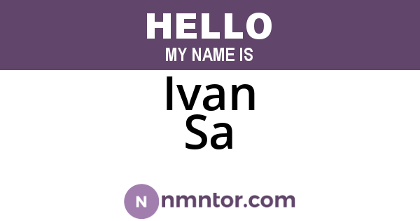 Ivan Sa