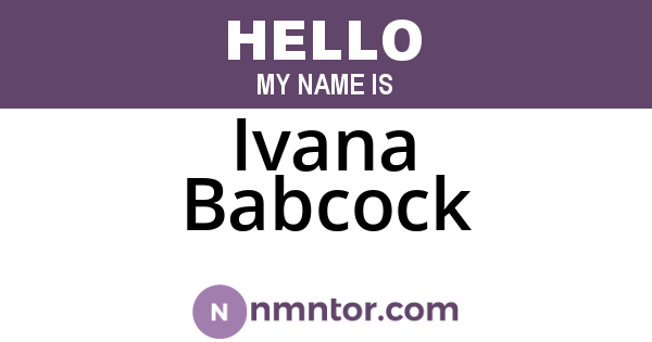 Ivana Babcock