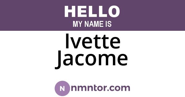 Ivette Jacome