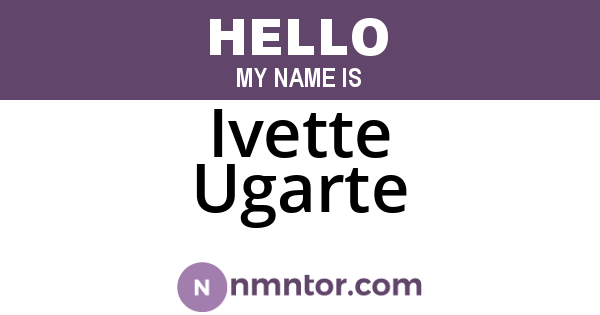 Ivette Ugarte