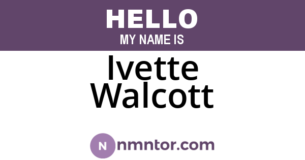 Ivette Walcott