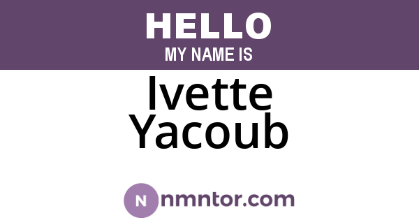 Ivette Yacoub