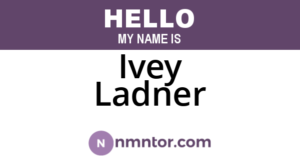 Ivey Ladner