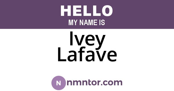 Ivey Lafave